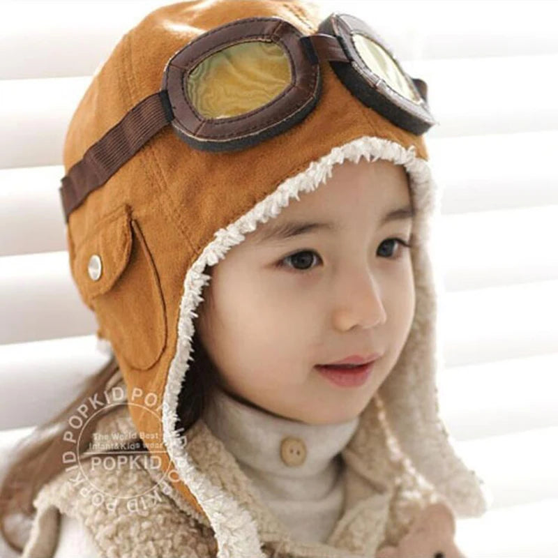 Chapka enfant style aviateur